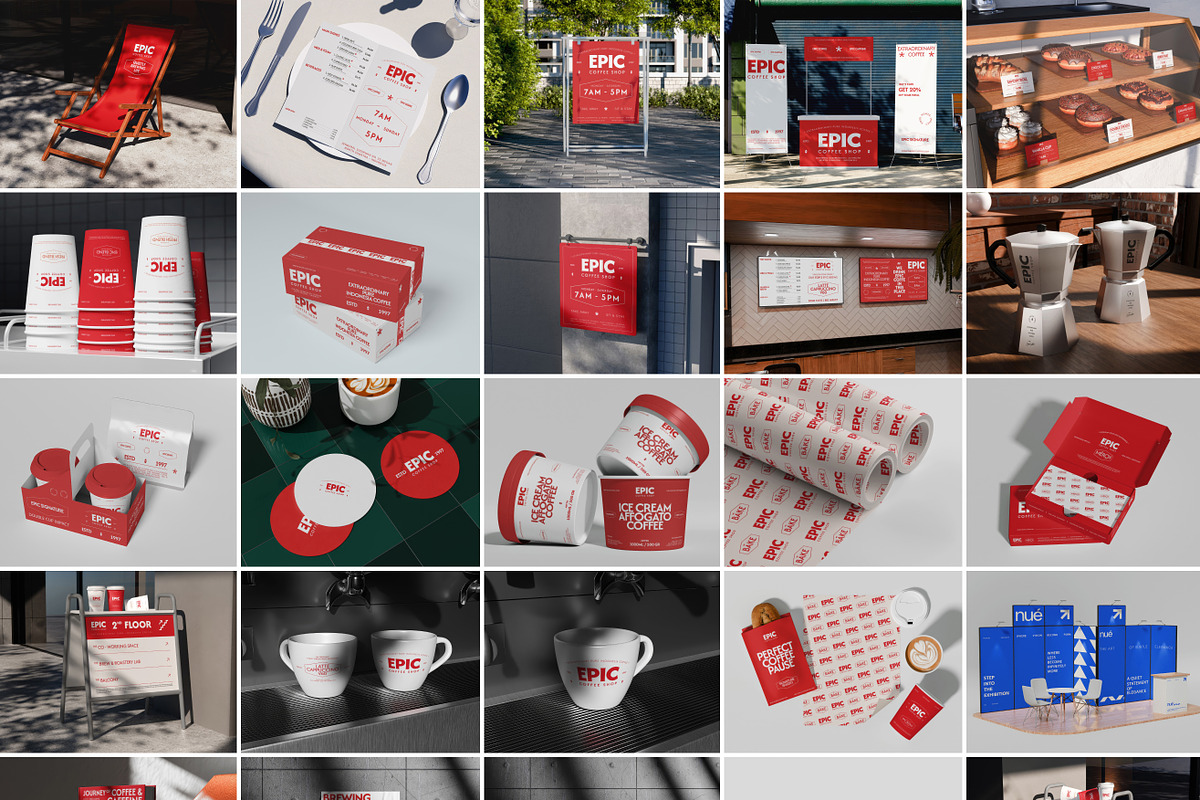 Cafe, Bakery, Restaurant Mockups, a Mockup by Vitora Mockup (Photo 3 of 15)