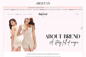 Pink Shopify Theme Selling Shapewear