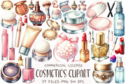 Watercolor Cosmetics Clipart, an Illustration by OK Design (Thumbnail 1 of 5)