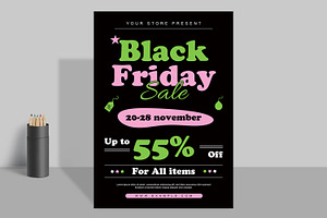 Black Friday Sale Poster Layout, a Stationery Template by ContestDesign