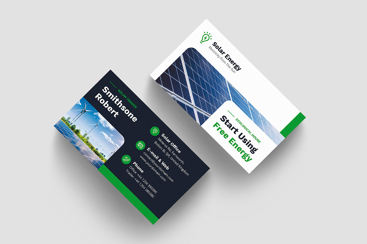Solar Energy Business Card Template, a Business Card Template by artbart (Photo 4 of 8)