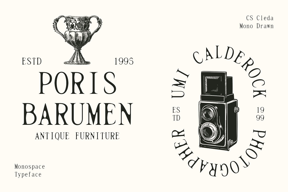 CS Gleda Mono Drawn, a Serif Font by Craft Supply Co. (Photo 5 of 8)