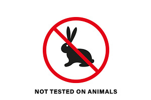 No Tested on Animals, Cruelty Free, an Animal Illustration by Vector Creator