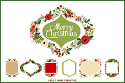 Christmas Wreaths & Frames - Vector, an Illustration by Kelly Jane Creative (Thumbnail 1 of 2)