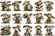 Whimsical Easter Lamb Clipart, an Illustration by OK Design (Thumbnail 3 of 6)