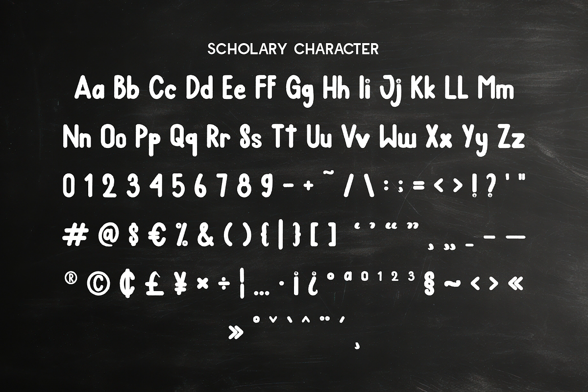 Scholary - SVG Chalk Handwritten, a Handwritten Font by Indotype Foundry (Photo 5 of 10)