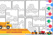 Construction Vehicles Dot Markers, a Decorative Illustration by Coco Bloom (Thumbnail 1 of 3)