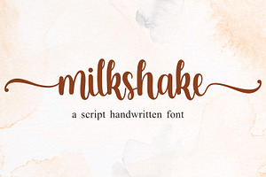 Milkshake, a Script Font by Mozatype