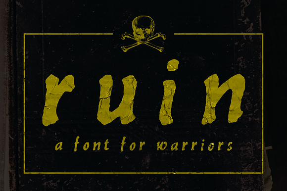 Ruin - hand drawn medieval font preview 8