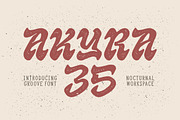 Akyra 35 – Groovy Font, a Script Font by Nocturnal Workspace (Thumbnail 1 of 6)