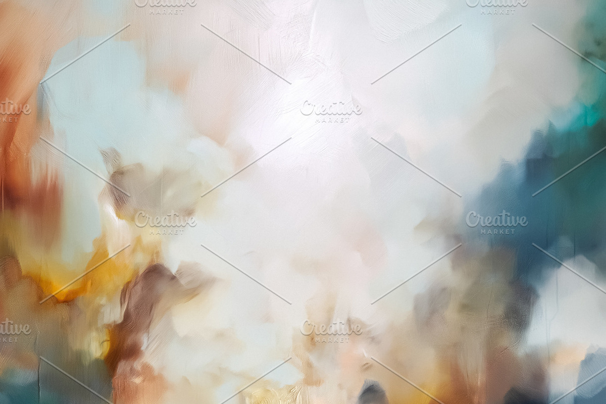 Abstract dreaming, warm light and cool tones blending on a textu, a Decorative Illustration by Studio ANNA