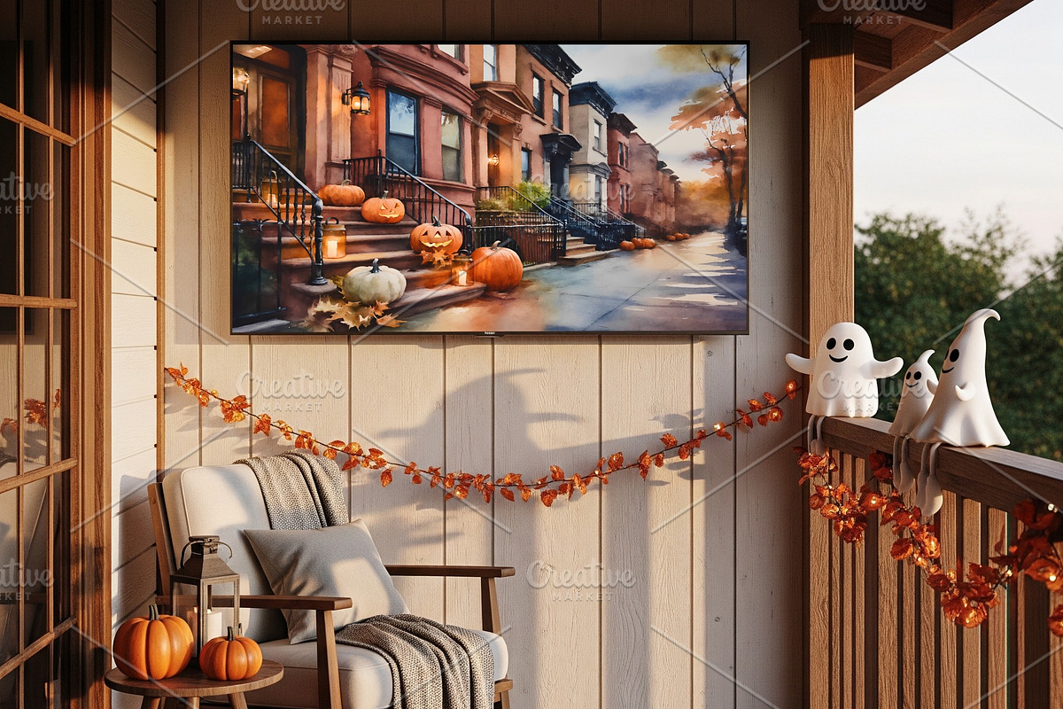 NYC Halloween House Watercolor, a Seasonal Illustration by Floraphoria (Photo 8 of 9)