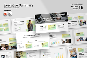 Executive Summary - PowerPoint, a Presentation Template by Iqsiart Studio