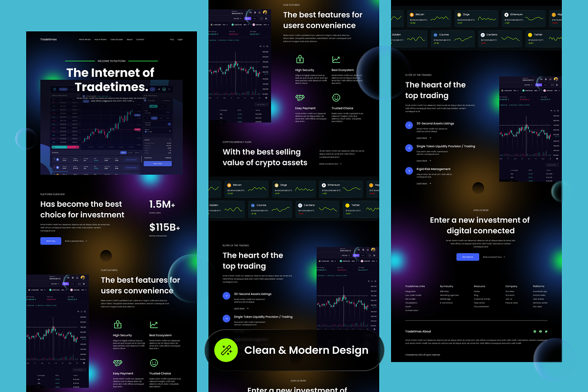 Crypto Trading Landing Page, a Landing Page Template by SLAB! Design