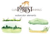 Watercolor Forest Animals, an Object Graphic by Ana-Sakuta (Thumbnail 17 of 18)