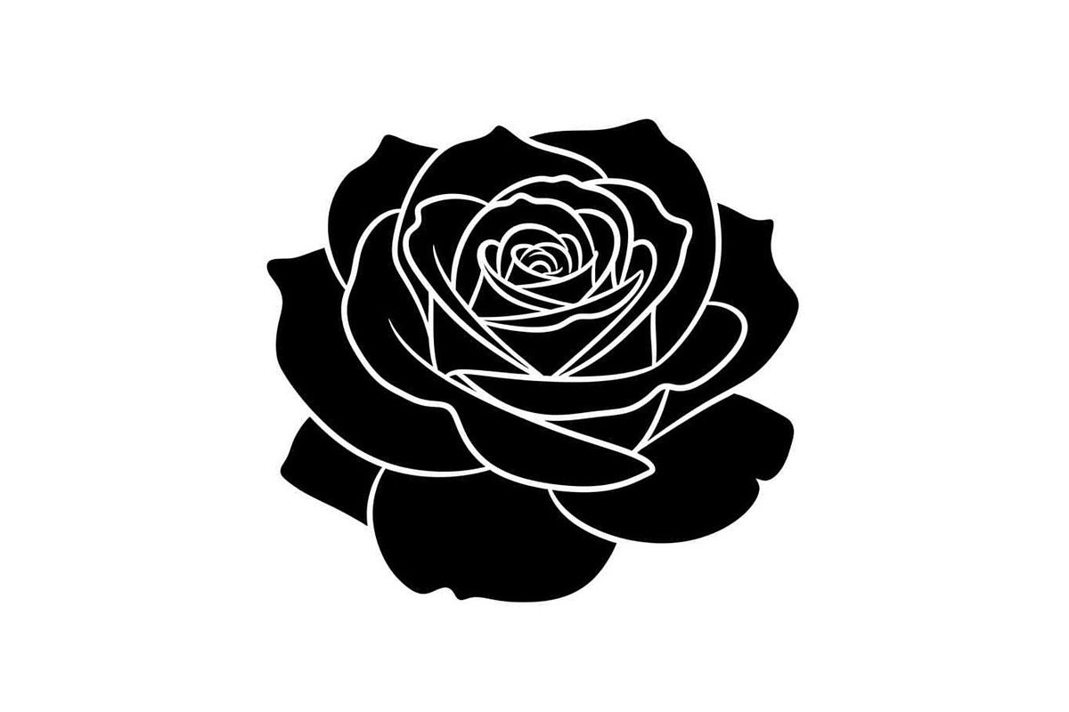50 Black Rose Silhouette Vector Bund, an Illustration by Gaye Art (Photo 19 of 51)