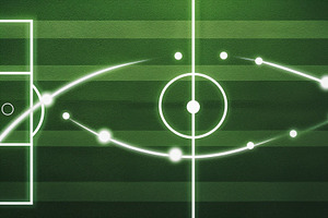 Displaying neon pitch markings, an Illustration by wavebreak