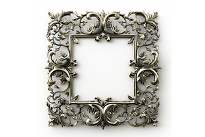 Openwork suare white colored frame, an Illustration by piter.goskov