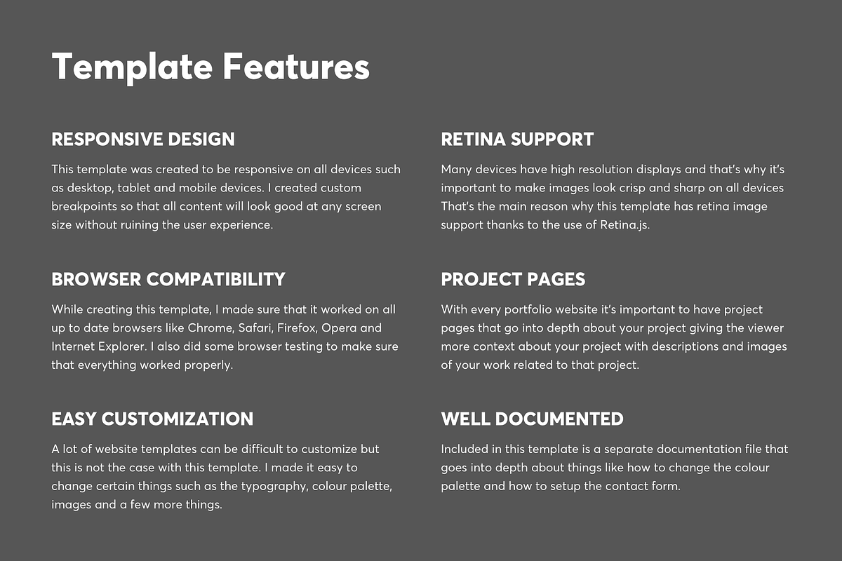 One Page Portfolio (HTML/CSS), a HTML Template by Johnny Jakubowicz (Photo 2 of 5)