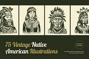 Native American Art Icon Set, a Person Illustration by Creative Stall (Thumbnail 1 of 9)