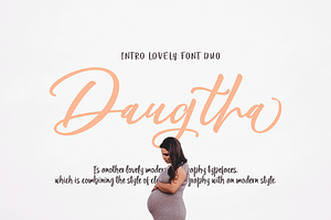 Daugtha Script And Bonus Font