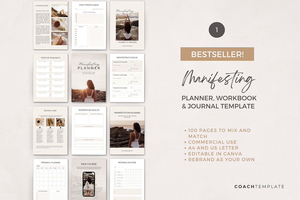 Manifesting Canva Template Bundle, a Brochure Template by COACHTEMPLATE (Photo 4 of 11)