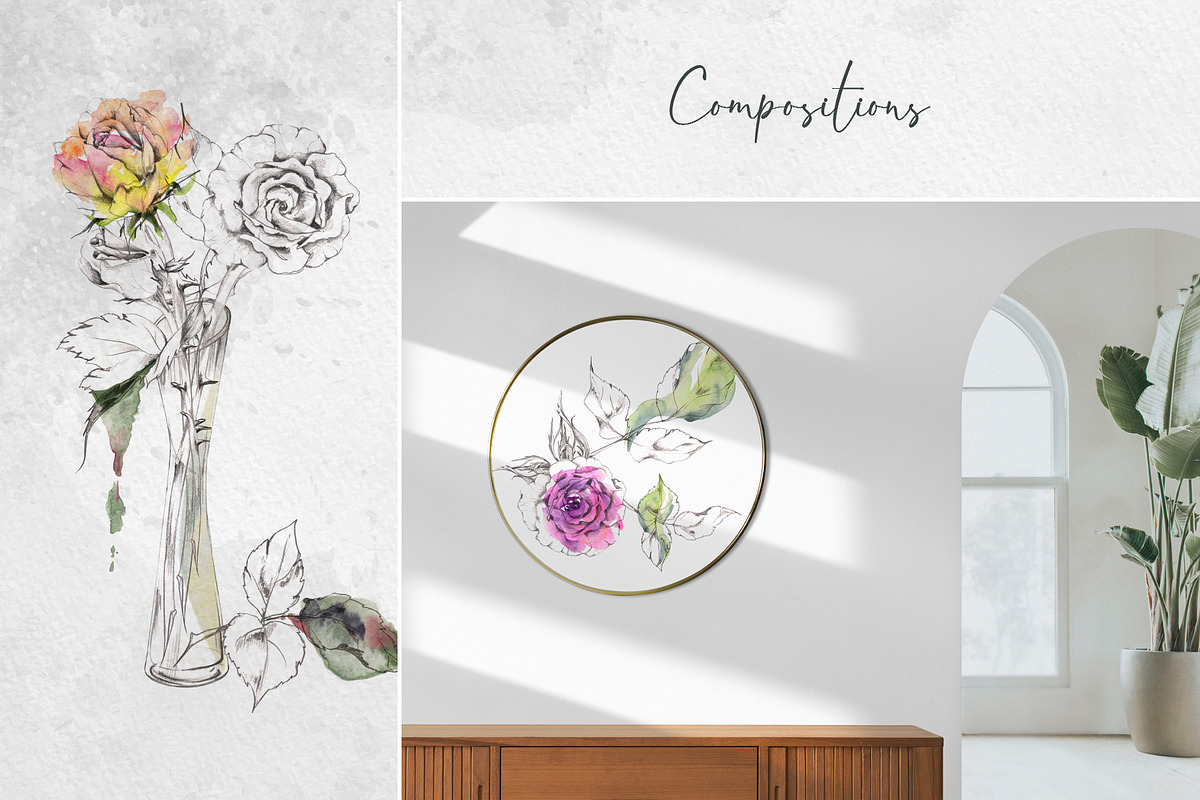 Heritage tea roses, a Decorative Illustration by MsFlaffy (Photo 5 of 14)
