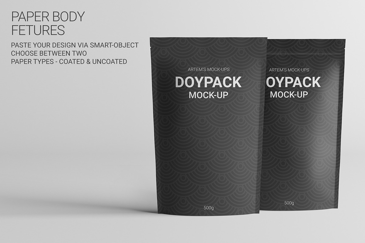 Doypack Pouch Mockup, a Packaging Mockup by AY Mock-Ups