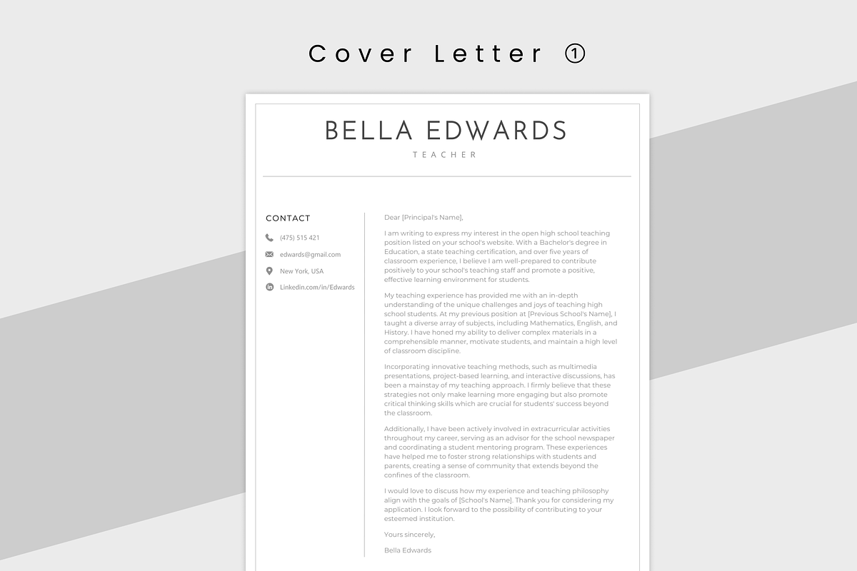 ATS Resume BUNDLE - Minimalist CV, a Resume Template by MondaySpark (Photo 7 of 10)
