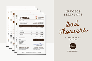 INVOICE CANVA TEMPLATE, a Print Template by The Little Lily Studio