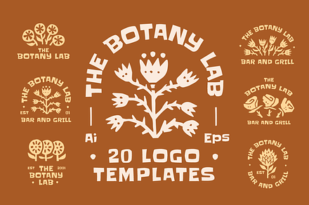 The Botany Lab Logo Templates, a Branding & Logo Template by ClayStudio