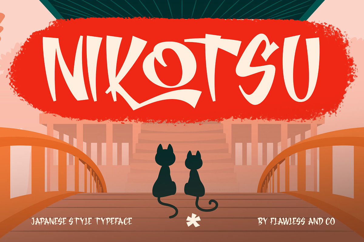 Nikotsu - Japanese Display Font, a Handwritten Font by Flawless And Co (Photo 1 of 10)