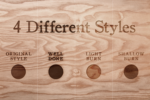 Burned Wood Text Effect Template