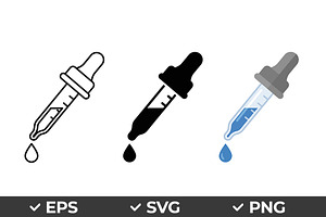 Medical Dropper Vector Icon Set, an Object Graphic by Artonix
