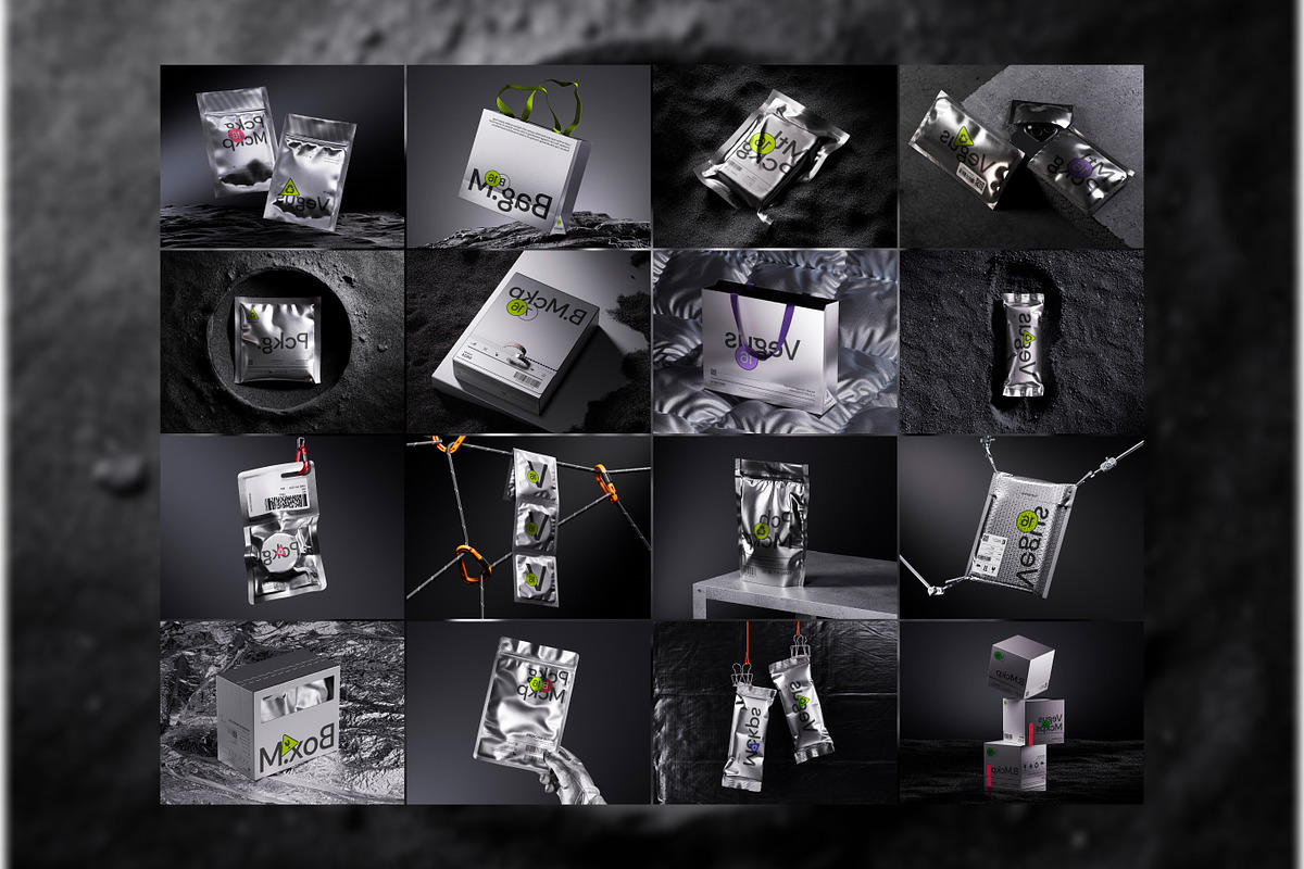 Vegus, Metallic Package Mockups, a Packaging Mockup by ls.graphics (Photo 2 of 9)