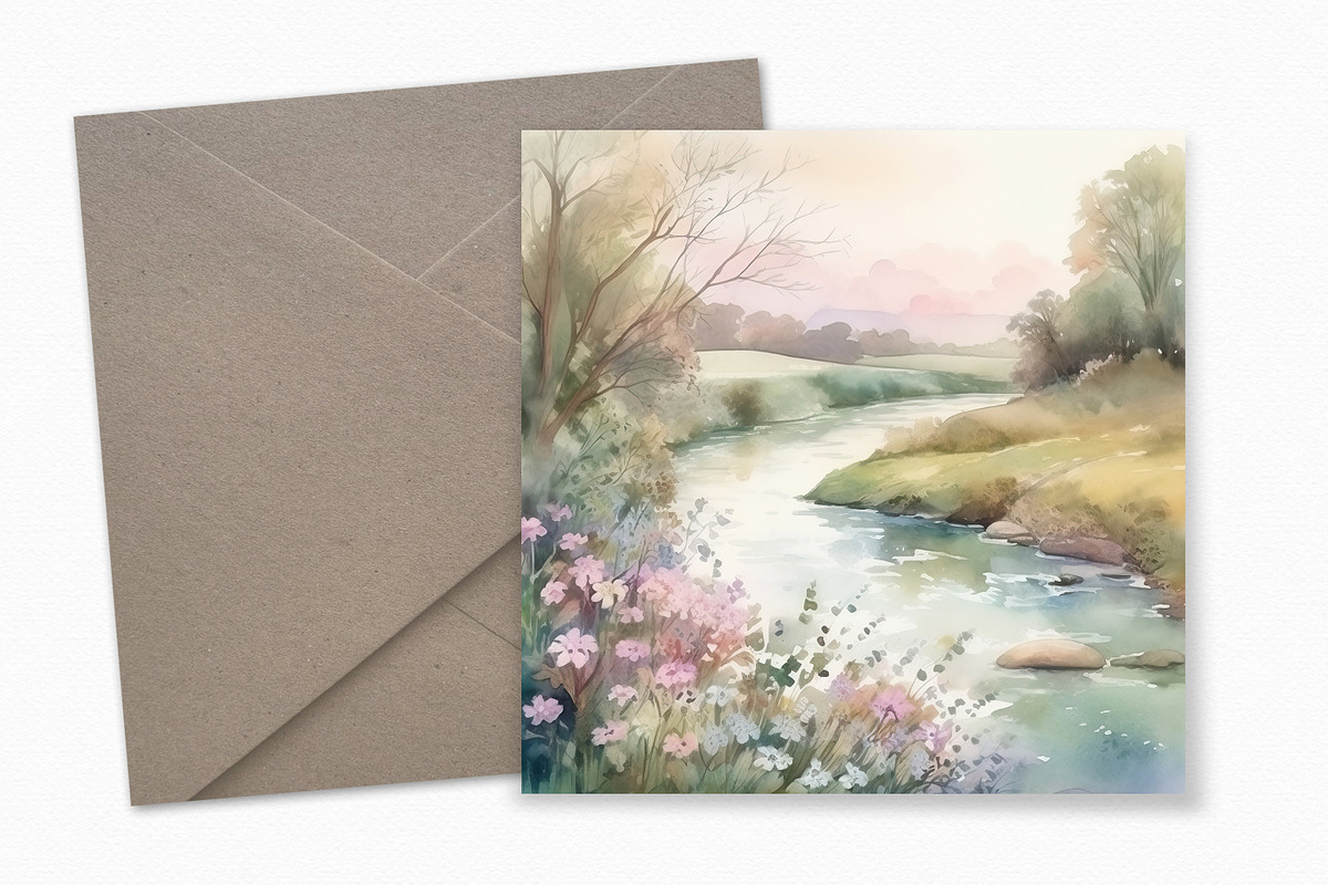 Summer River Digital Watercolors, a Texture Graphic by rileyBgraphics (Photo 3 of 5)