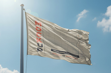 Realistic Waving Flags Mockups, a Product Mockup by Luuqas Design