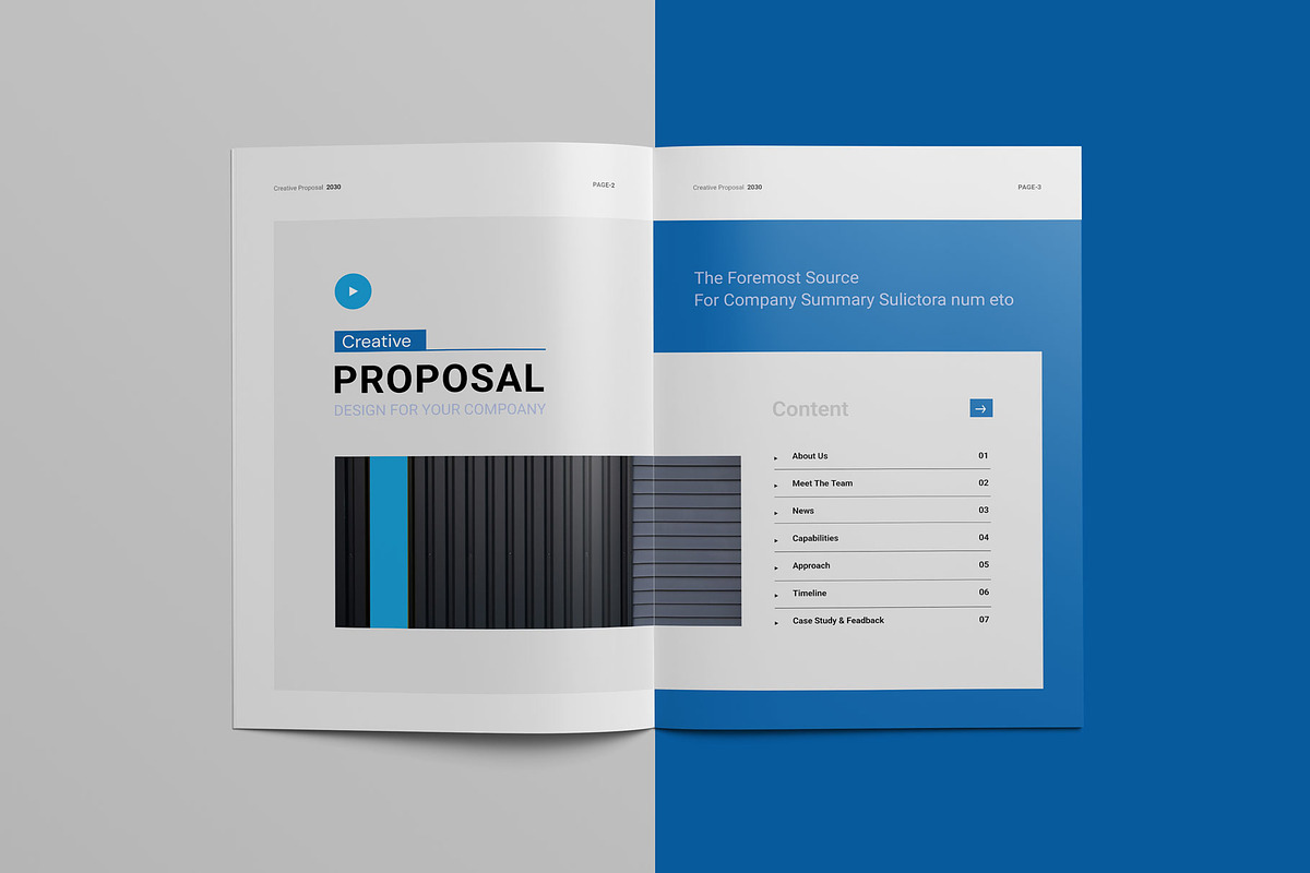 Creative Proposal Template, a Brochure Template by KreateTribe (Photo 2 of 8)
