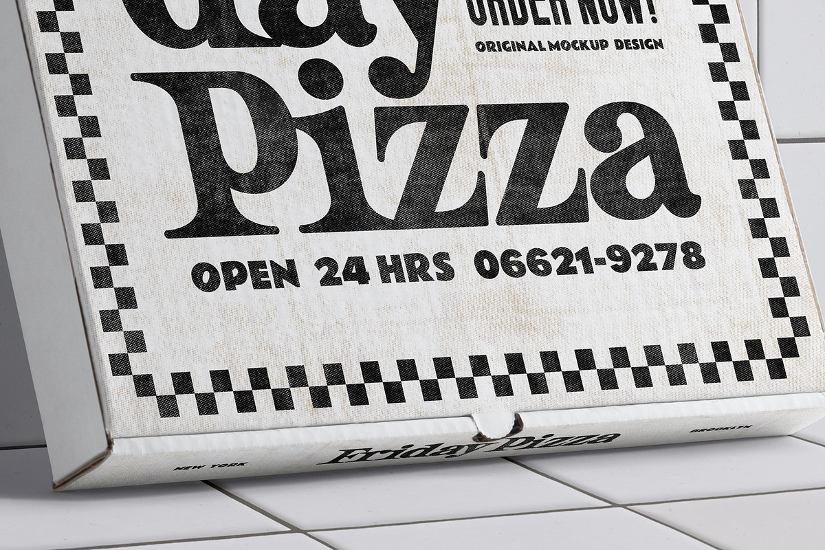 Pizza Box Mockup, a Cups & Container Mockup by eezo (Photo 3 of 5)