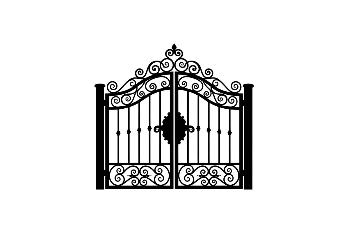 Ornate Wrought Iron Gate Vector Bund, an Illustration by Designs_River (Photo 30 of 47)