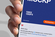 Instagram Post Mockup - Man Showing, an iPhone Mockup by Avelina Studio (Thumbnail 3 of 3)