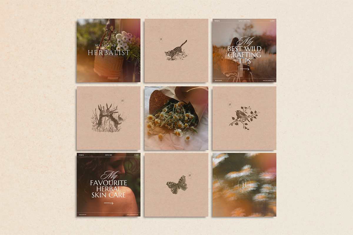 The Herbalist Template Bundle, a Social Media Template by The Flossy Finch (Photo 2 of 13)