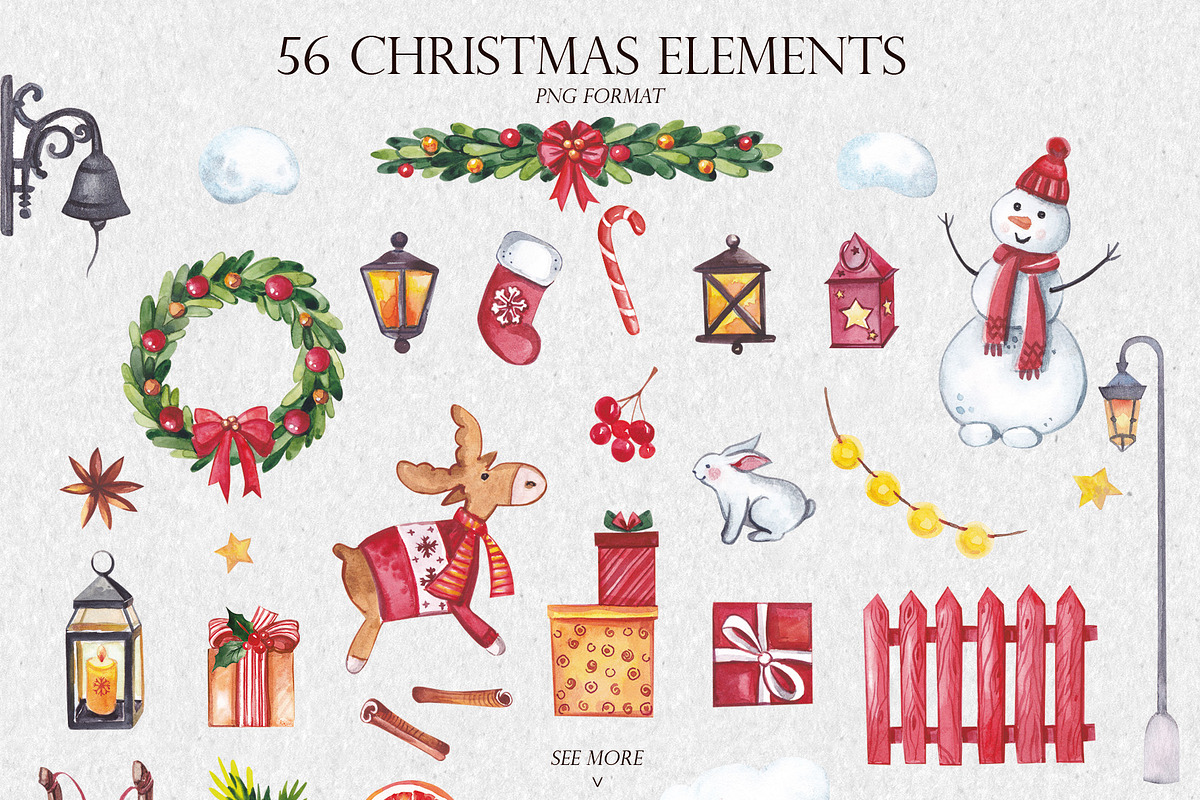 CHRISTMAS HOUSES, a Decorative Illustration by Elena_Sedova (Photo 6 of 11)