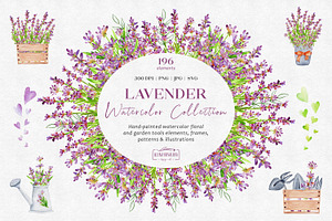 Lavender Watercolor Bundle