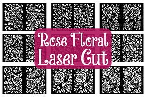 Elegant Rose Floral SVG Laser Cut, an Illustration by Creativeshirt