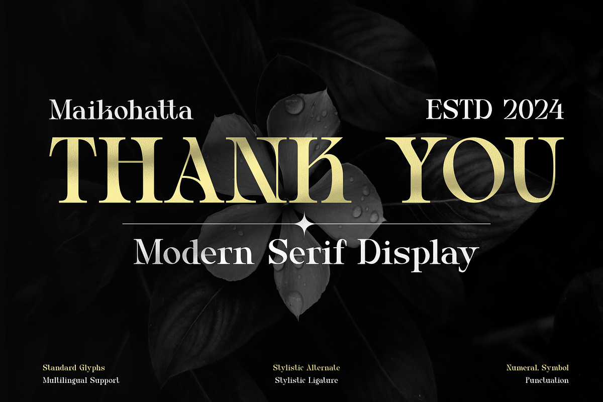 Moncca - Modern Serif Display, a Serif Font by MaikoHatta (Photo 7 of 7)