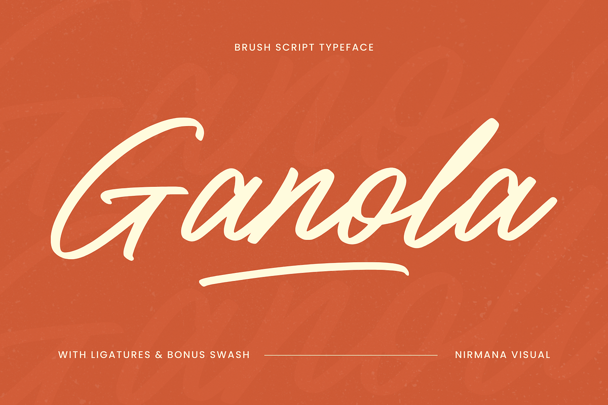 Ganola Brush - Branding Logo Font, a Handwritten Font by Nirmana Visual (Photo 1 of 10)