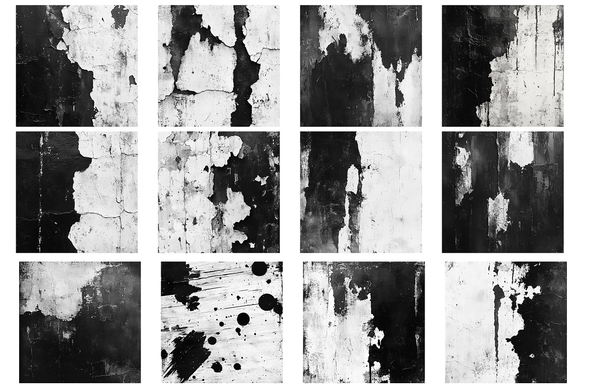 Black and White Grunge Textures pape, a Texture Illustration by Designworld (Photo 2 of 5)