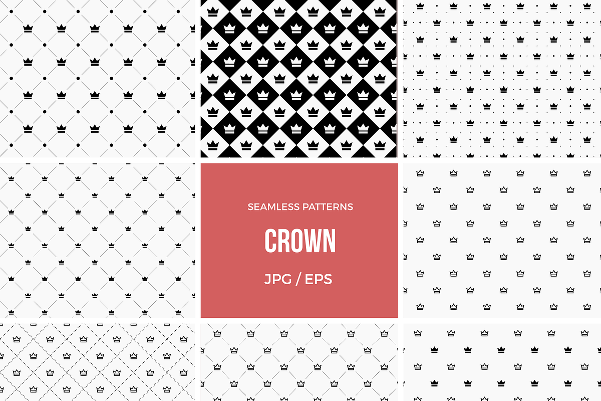 Seamless crown pattern background, a Pattern Graphic by Neopat (Photo 1 of 9)