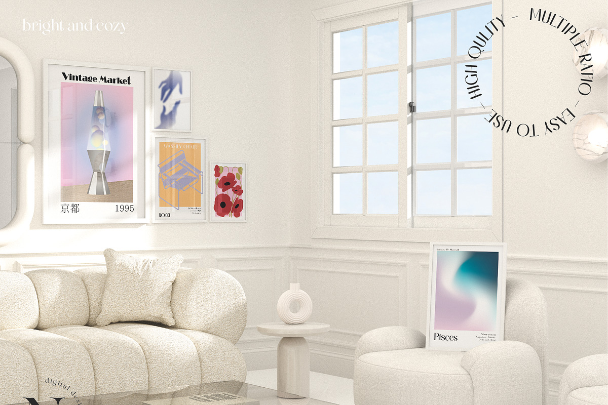 ALL WHITE FRAME MOCKUP BUNDLE, a Mockup by N digital designs (Photo 3 of 11)